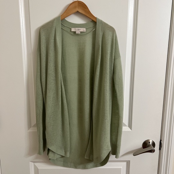 LOFT Petite XXS Linen Blend Cardigan - Picture 1 of 4